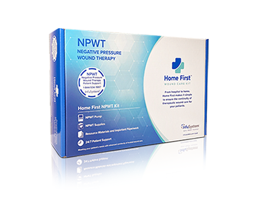 Box of Home First® Wound Care Kit for NPWT Negative Pressure Wound Therapy Treatment